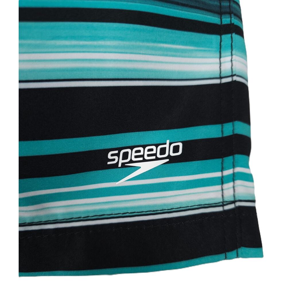 Speedo Mens Bondi 20" Boardshort Sz Small Green Black Stripe Comfort Stretch NWT - Picture 6 of 9